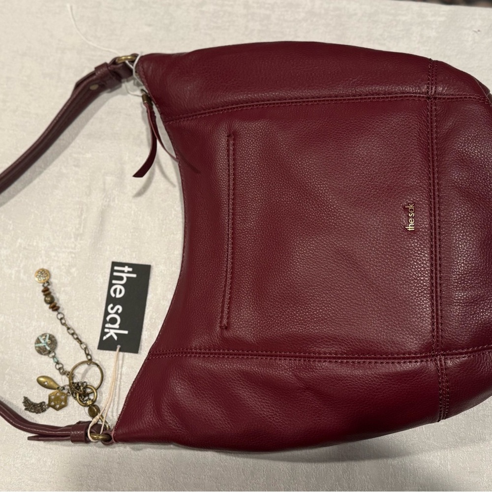 The Sak Sequoia Cabernet Leather Hobo Bag - Picture 2 of 8